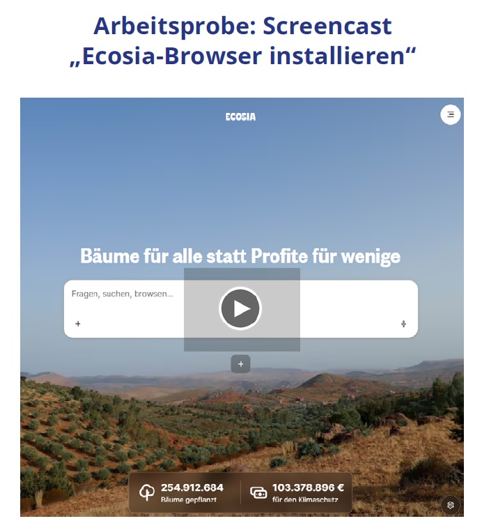 Titelseite des Screencasts Ecosia-Browser installieren